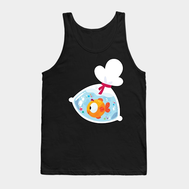 Chip the Fish Tank Top by ginaromoart